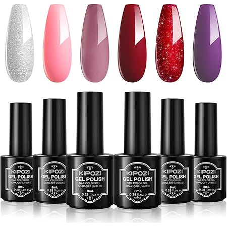 Amazon Com Gel Nail Polish Sets 6 Colors Gel Polish Kit Pink Red Purple Solid Metallic Glitters Nail Art Design Colors Home Gel Manicure Kit Long Lasting Beauty Looking for something bling something extra glam to complete your outfits? gel nail polish sets 6 colors gel polish kit pink red purple solid metallic glitters nail art design colors home gel manicure kit long lasting