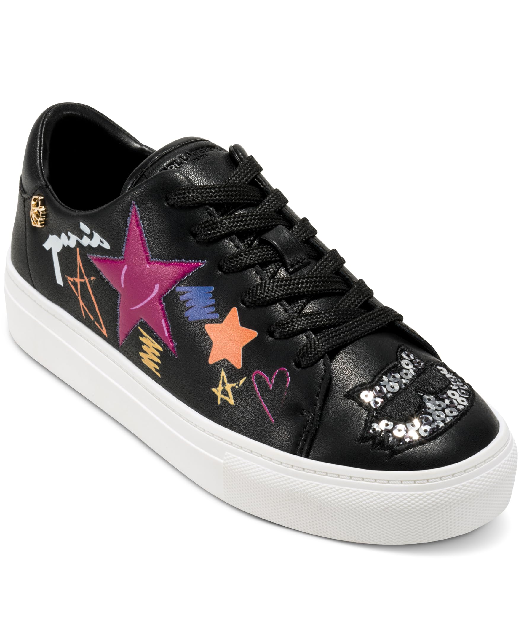 Karl Lagerfeld Womens Cate Ikonic Lace-up Sneaker