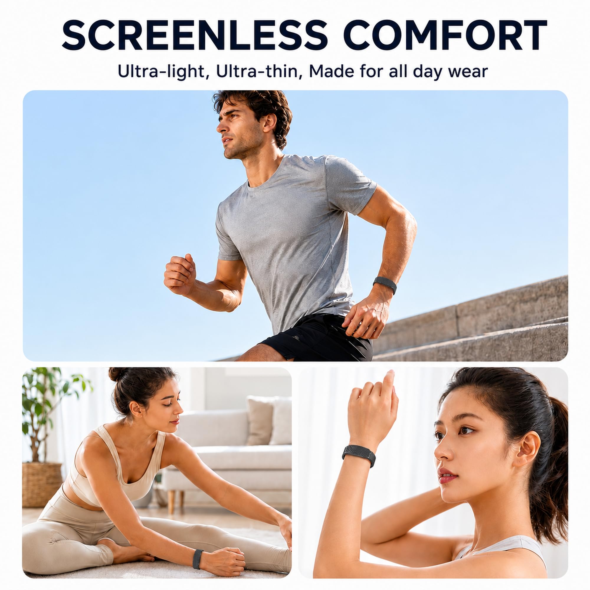 Pulsera Actividad Smart Band Sin Pantalla 176+ Sportmodi Batería +45 días