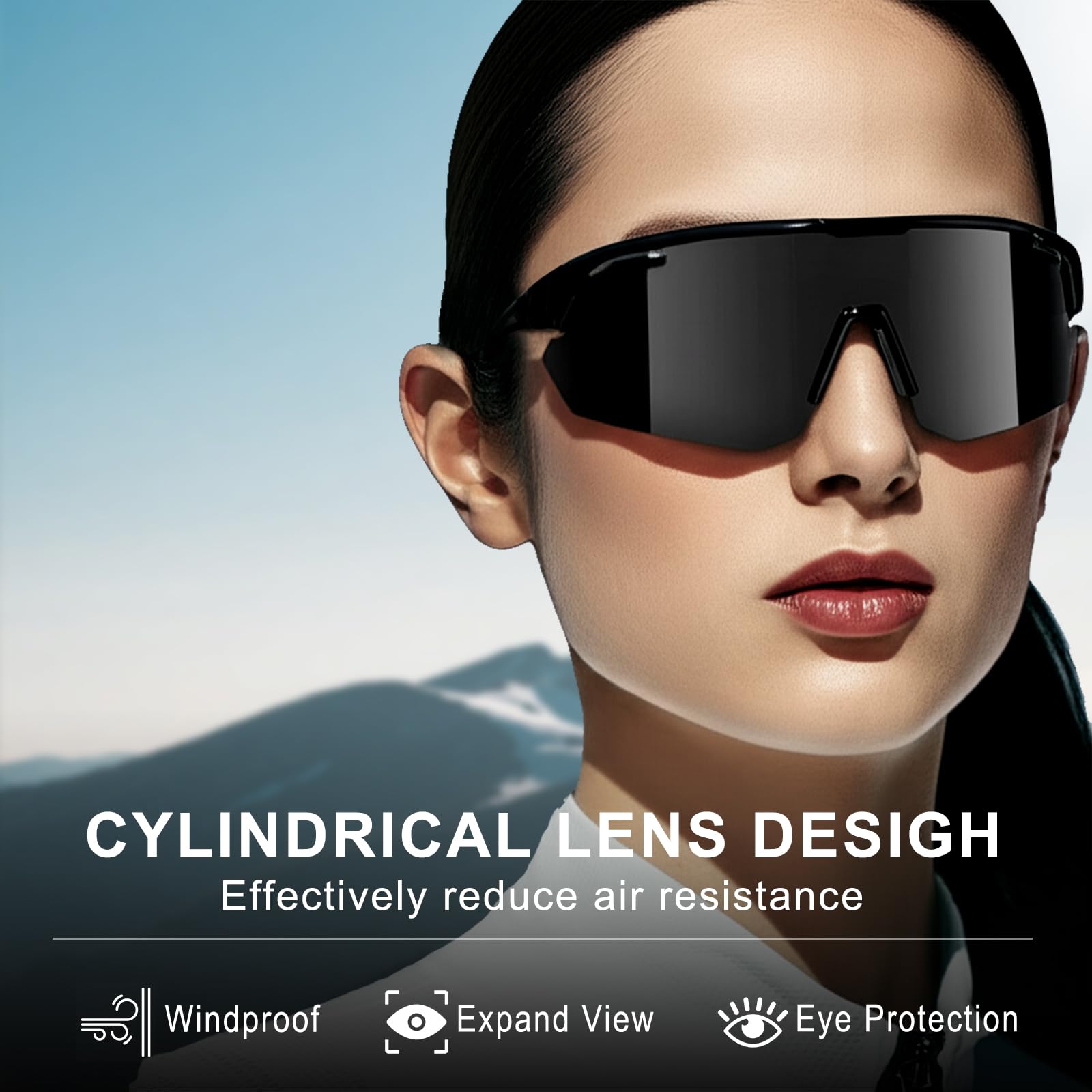 BangLong Gafas de sol polarizadas para hombre y mujer, protección UV400, gafas deportivas para gafas rápidas, gafas de correr, gafas de ciclismo de carretera, gafas de ciclismo, gafas de montaña,