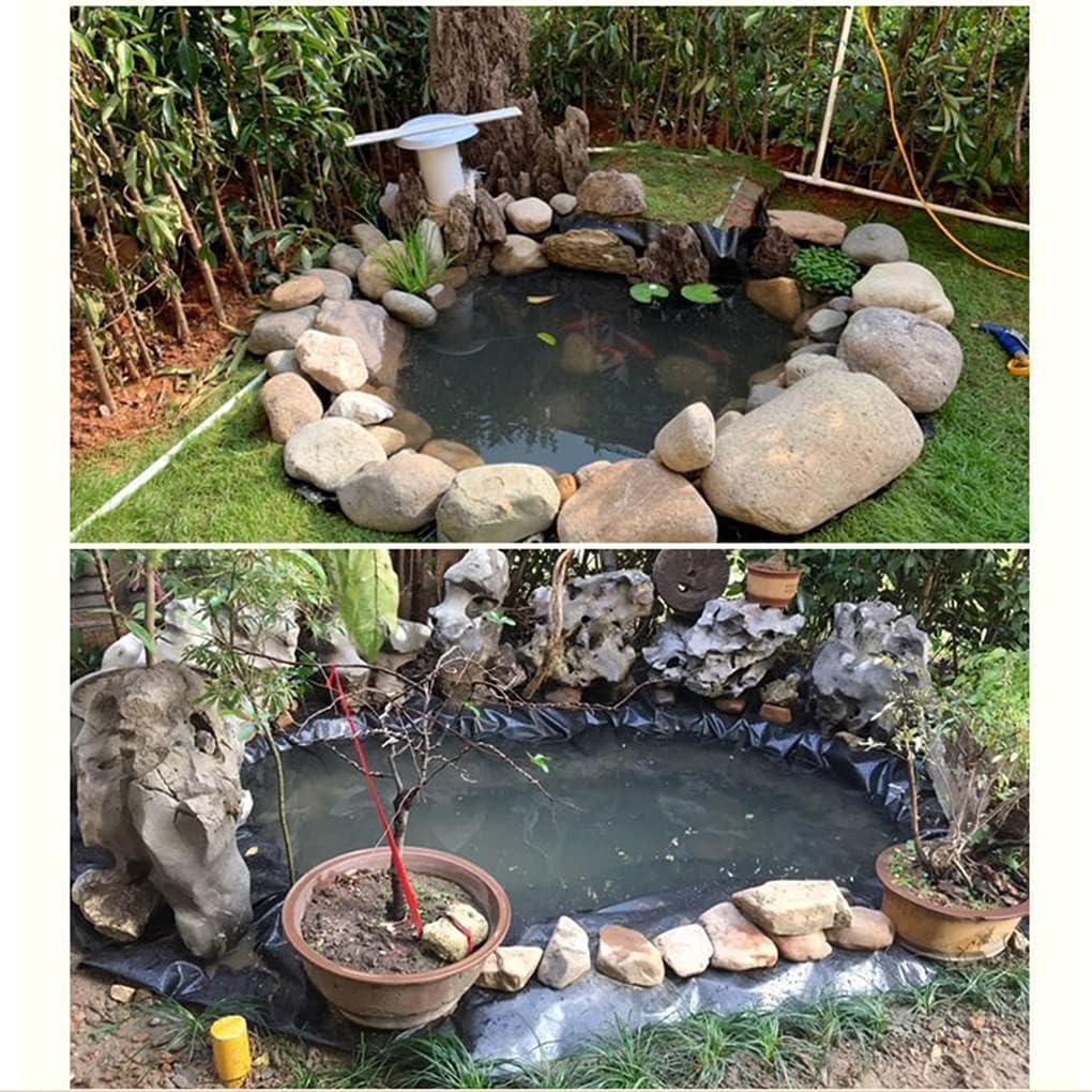Schwarze HDPE Outdoor Teichfolie Gartenteich Wasserfolie 1mm Dicke Membran 1x3m Langlebig und Wasserdicht Teichfolie für Gartenteich