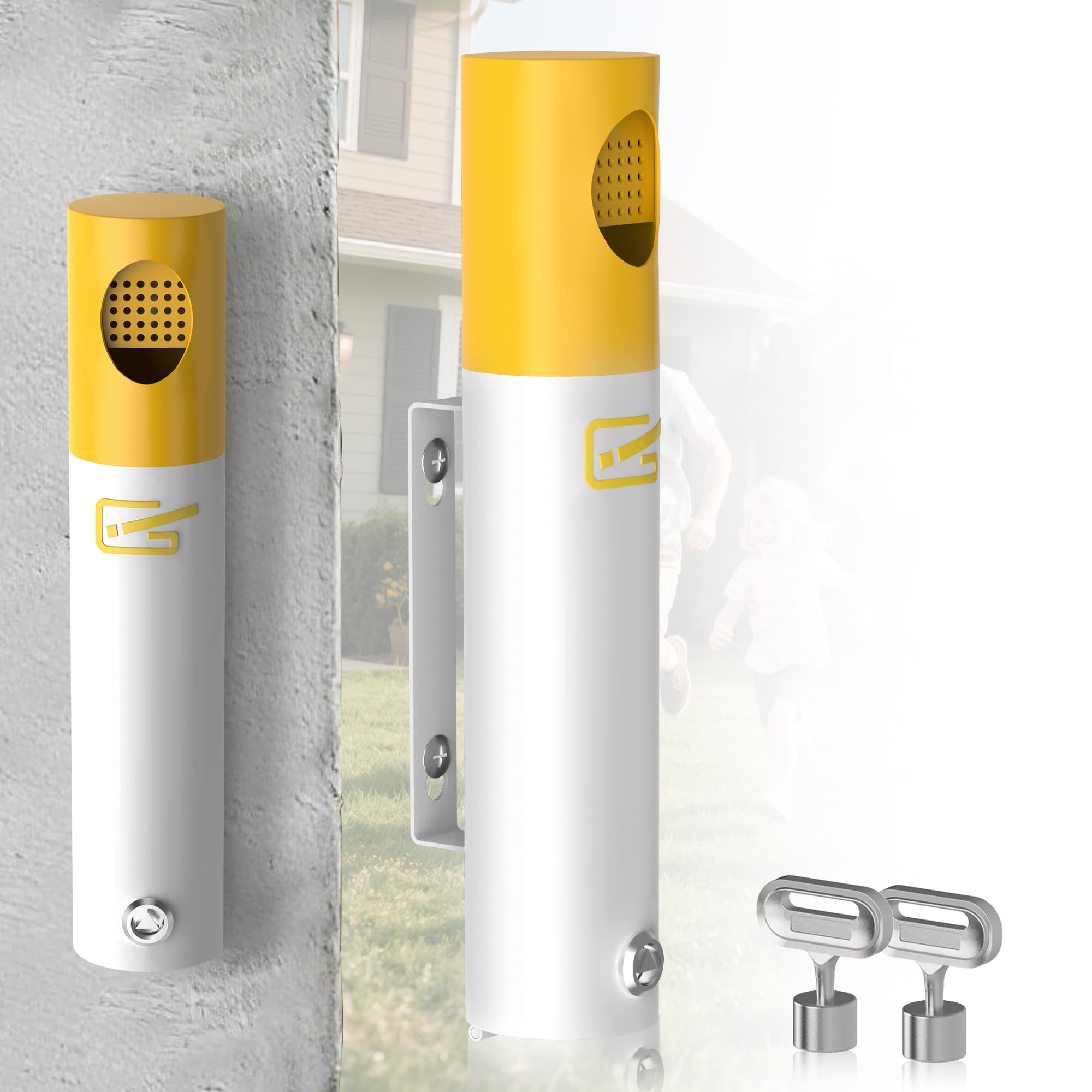 Wall Mounted Smoking Bin Outdoor, Cigarette Bin, Heavy Duty Steel Wall Mounted Ashtray Outdoor, for Public Areas, Pubs, Restaurants, Clubs, Courtyard,