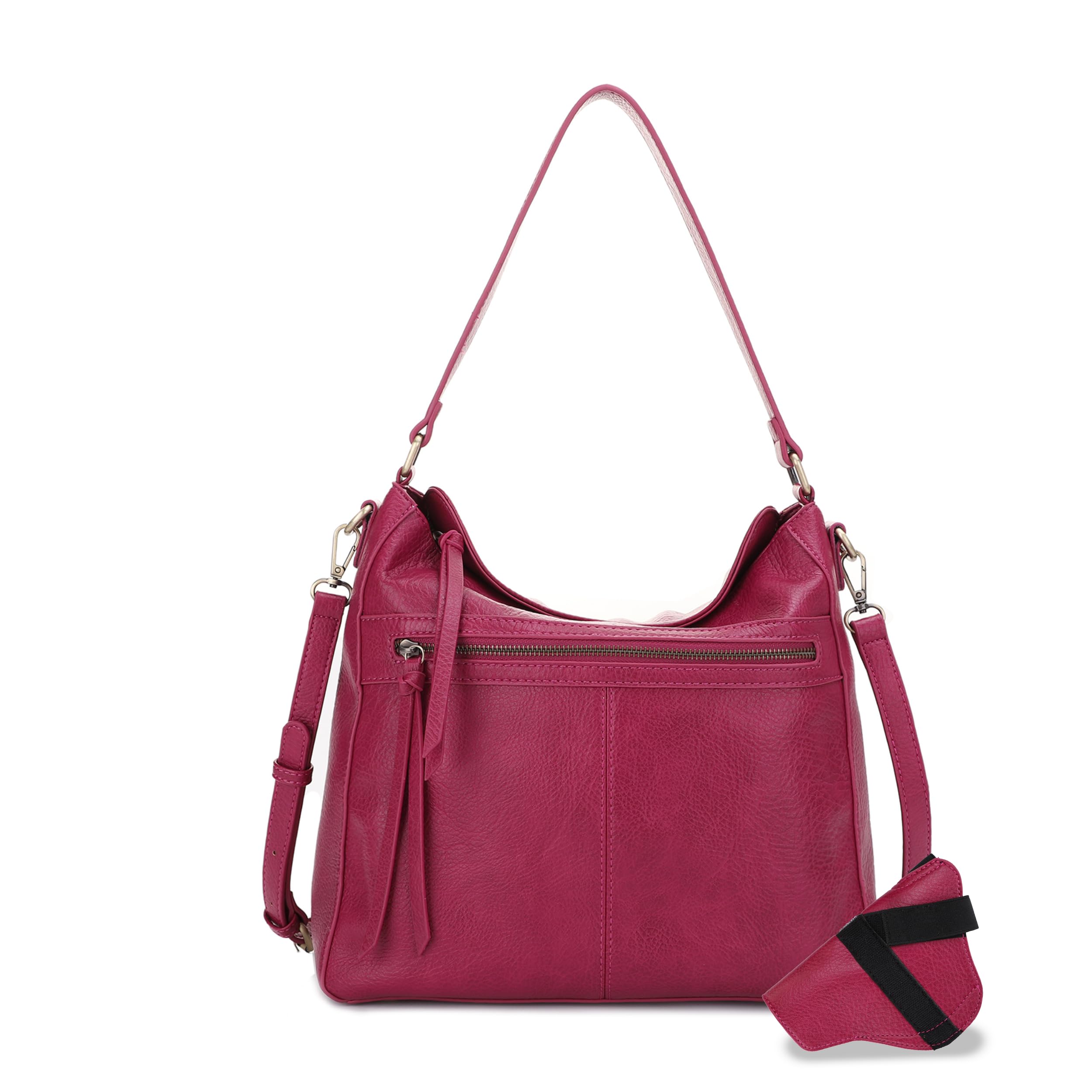 JESSIE &amp; JAMES | Dakota Top Handle Concealed Carry Hobo Purse with Adustable Shoulder Strap
