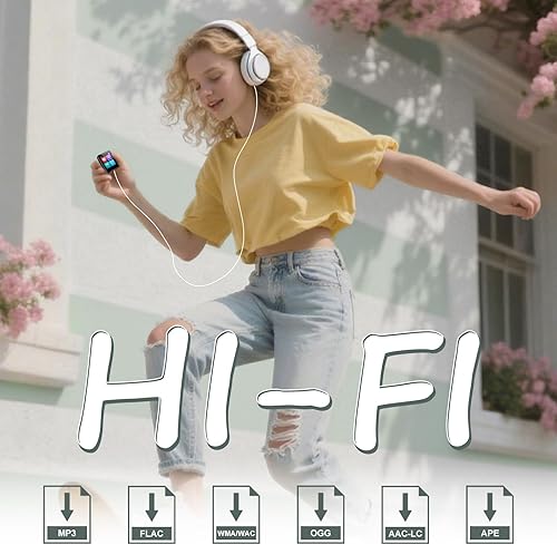 Miniatura 5 de Reproductor MP3 de 1.8 pulgadas con Bluetooth, reproductor de música digital de 32 GB para niños, mini reproductor MP3 Bluetooth portátil con