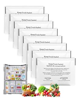 W10346771A Ethylene Gas Absorber for Refrigerator Produce Saver | 8 Pack Refills Compatible with Fresh Flow Produce Preserver, Fit 2117689 AH3503014 EA3503014 PS3503014 P1KC6R1 - Amazon product rated Grade A