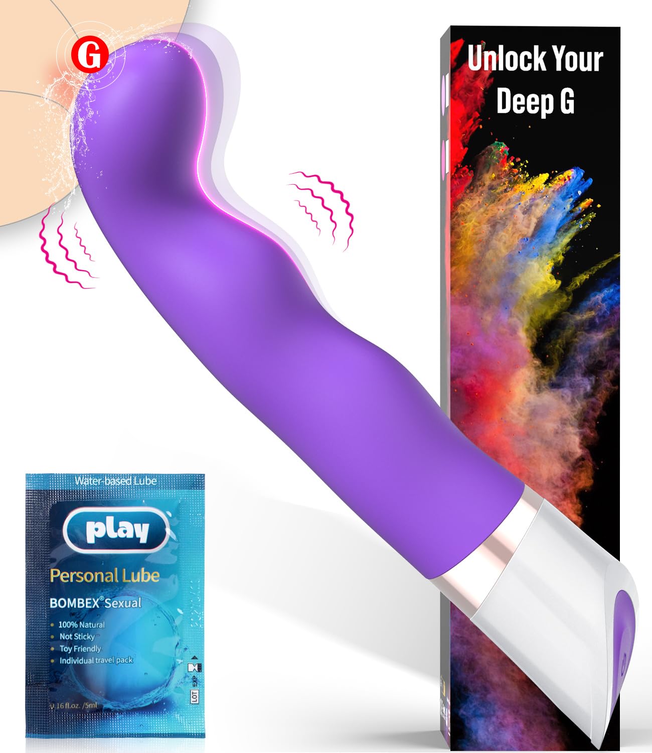 small curved vibrator Soft Curves Multi-Function Waterproof G-Spot Vibrator 5 Inch Turquoise -  Hott Love main image 1