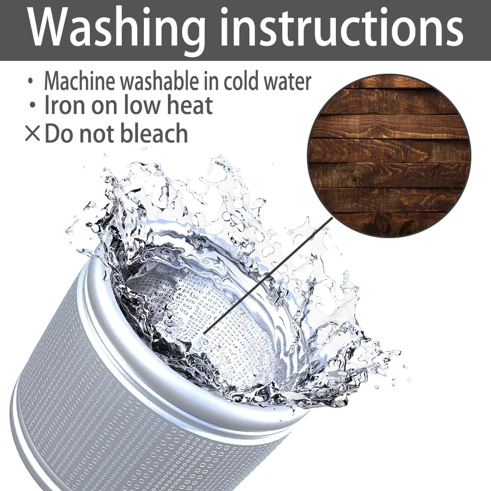 Wood Texture Square Fitted Tablecloth, Oak Pattern, Elastic Edge, Suitable for Table Decoration, Buffet and Camping, Fit for 55"x55" Square Table