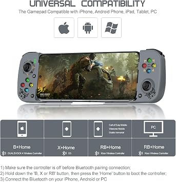Joso D3 Wireless Mobile Gaming Controller 1 Black + 1 Gray