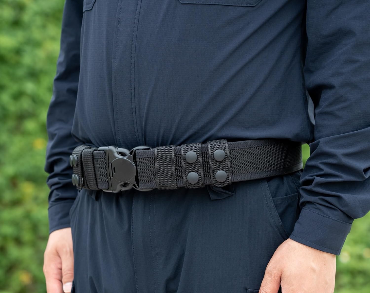 TACNEX 2" Police Duty Gun Belt w/ 4 Keepers Quick Release Inner Belt w/Metal Hook Clasp for Duty Carry Holsters Pouches - Image 4