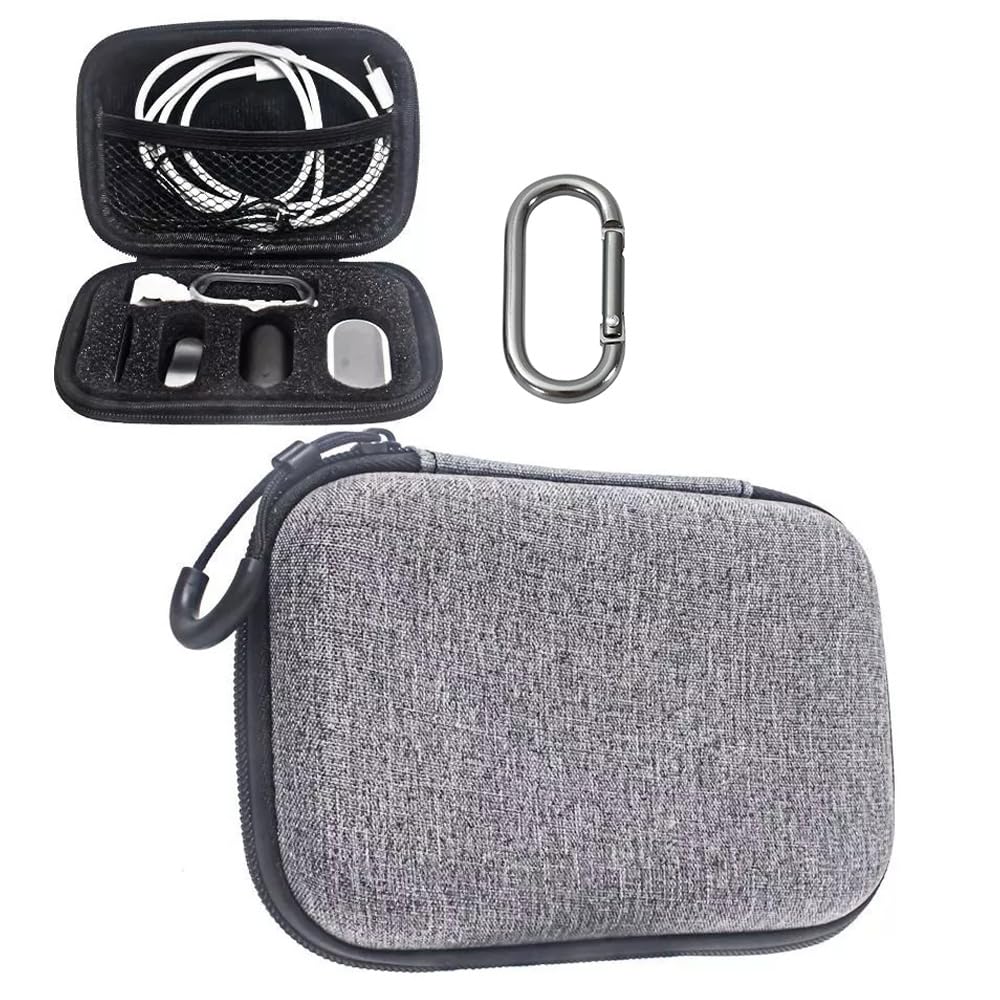 Travel Case for PLAUD NotePin AI Voice Recorder and Charging Dock Accessories,Shockproof Water Resistant Portable Lightweight Plaud NotePin Storage Bag with Lanyard and Carabiner