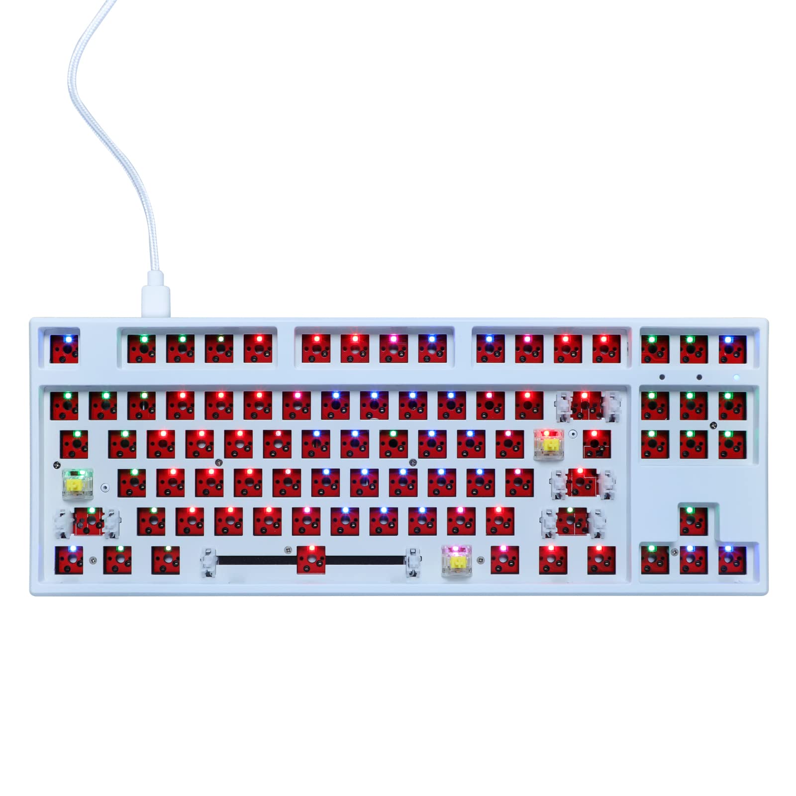 Buy DIY keyboard Kit, GK87 RGB Hot swap for Mechanical Keyboard with