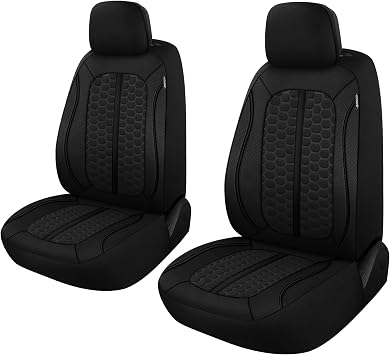 Breathable Premium Car Seat Covers Front Set,3D Air-Mesh Seat Covers for Cars,Comfortable Safety Airbag Compatible,Universal for Most Cars Sedan Truck SUVBlack
