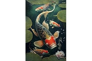 500-Piece Lotus Koi Fish Wooden Jigsaw Puzzle: Unwind, Educate, and Flourish