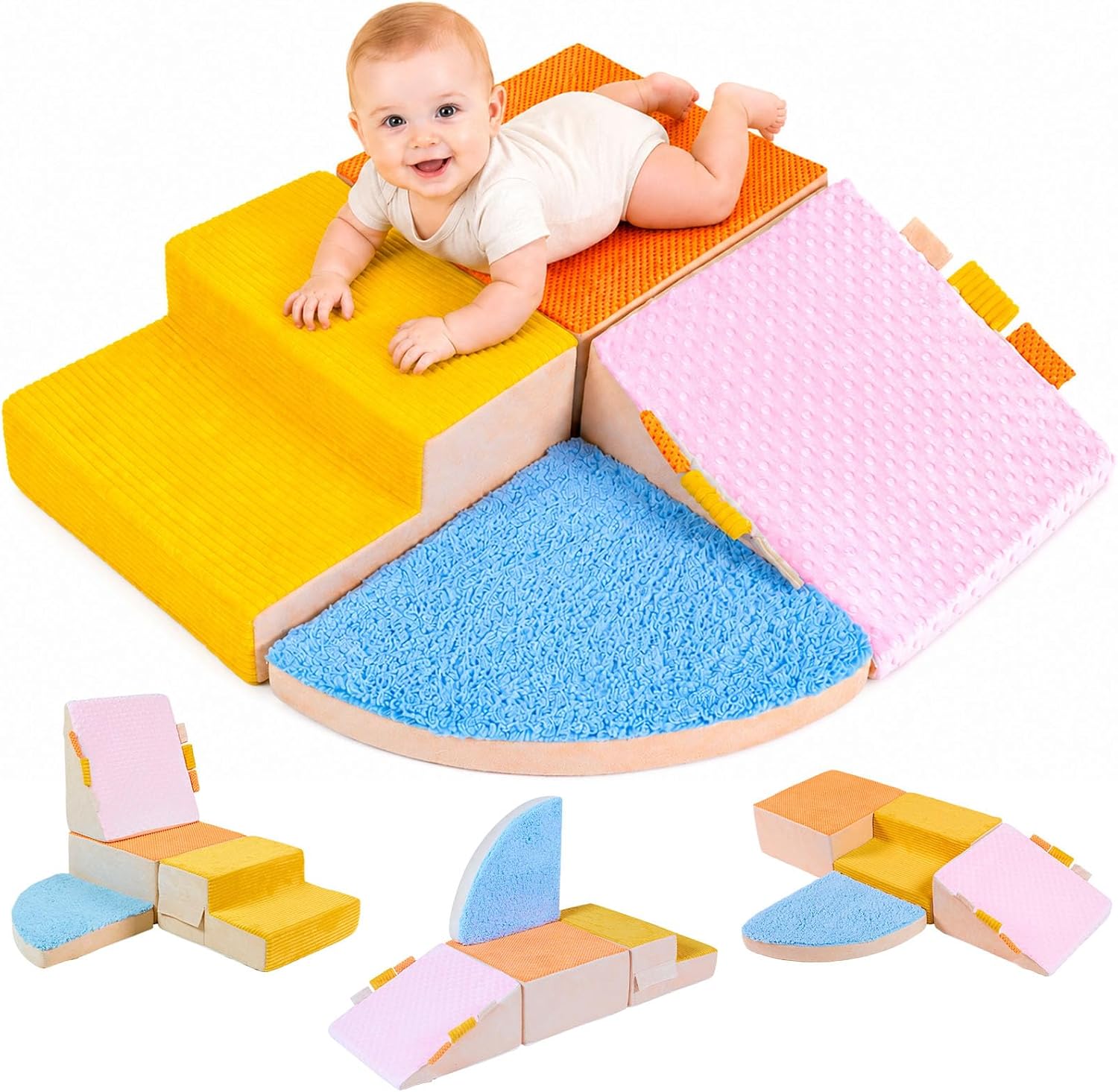 Foam Climbing Blocks for Toddlers, 4-Piece Climbing Toys