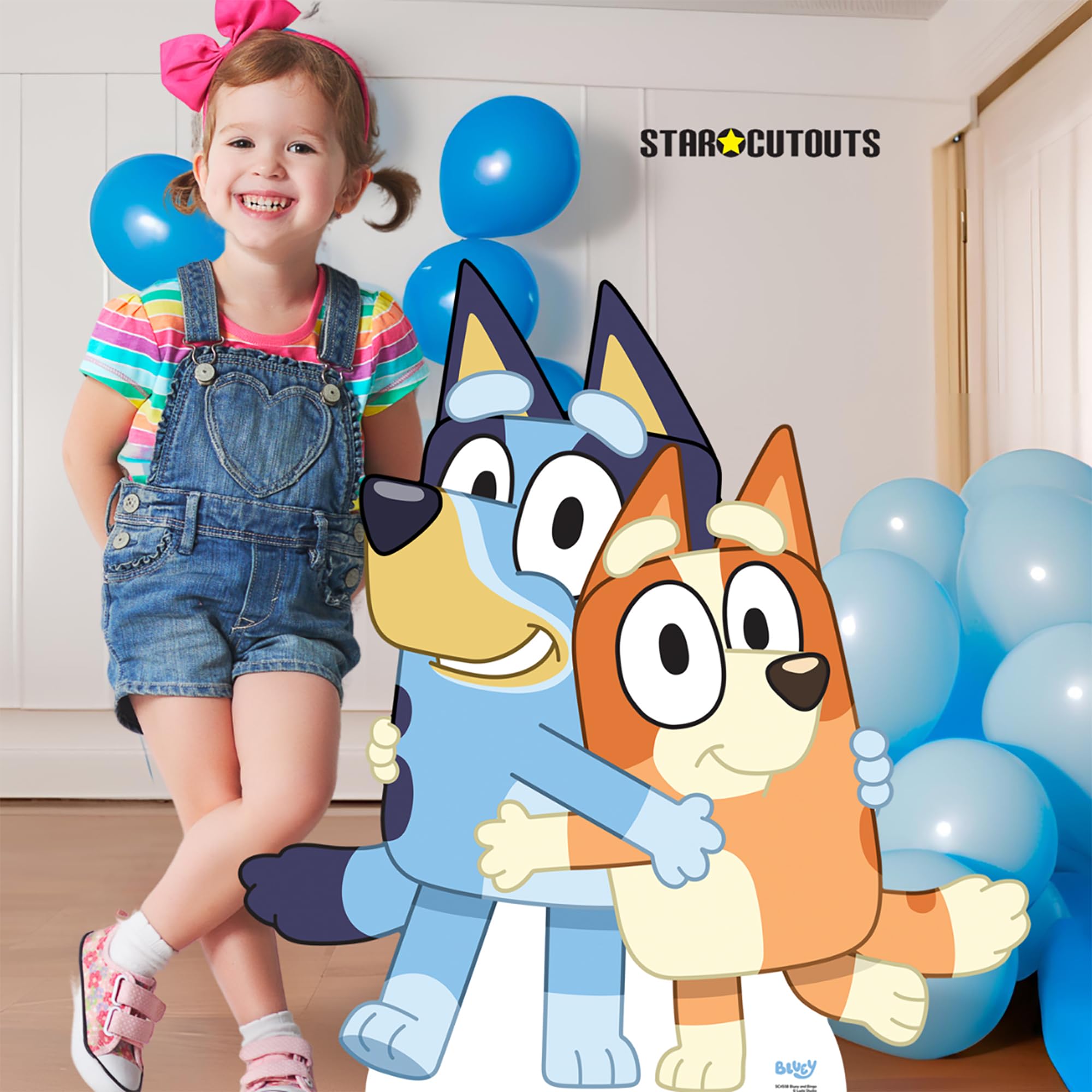 Star Cutouts SC4558 Pappaufsteller Bluey und Bingo – Bluey Theme Birthday Party – Bluey Birthday Supplies – Höhe 91 cm