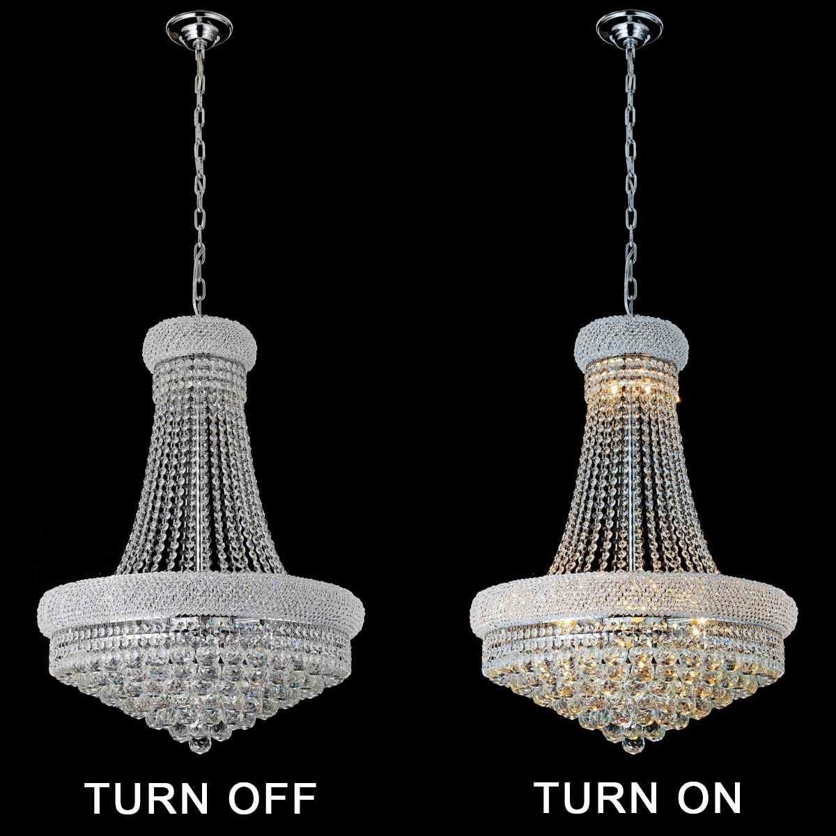 🔥 Crazy Deals BEIRIO 13-Lights Chrome Finish Classic Empire Style K9 Crystal Chandelier Ceiling Light for Living Room Foyer Dining Room Hallway Bedroom (24×31.5 inch) New Packaging Easy to Install 🔥 Crazy Deals BEIRIO 13-Lights Chrome Finish Classic Empire Style K9 Crystal Chandelier Ceiling Light for Living Room Foyer Dining Room Hallway Bedroom (24×31.5 inch) New Packaging Easy to Install