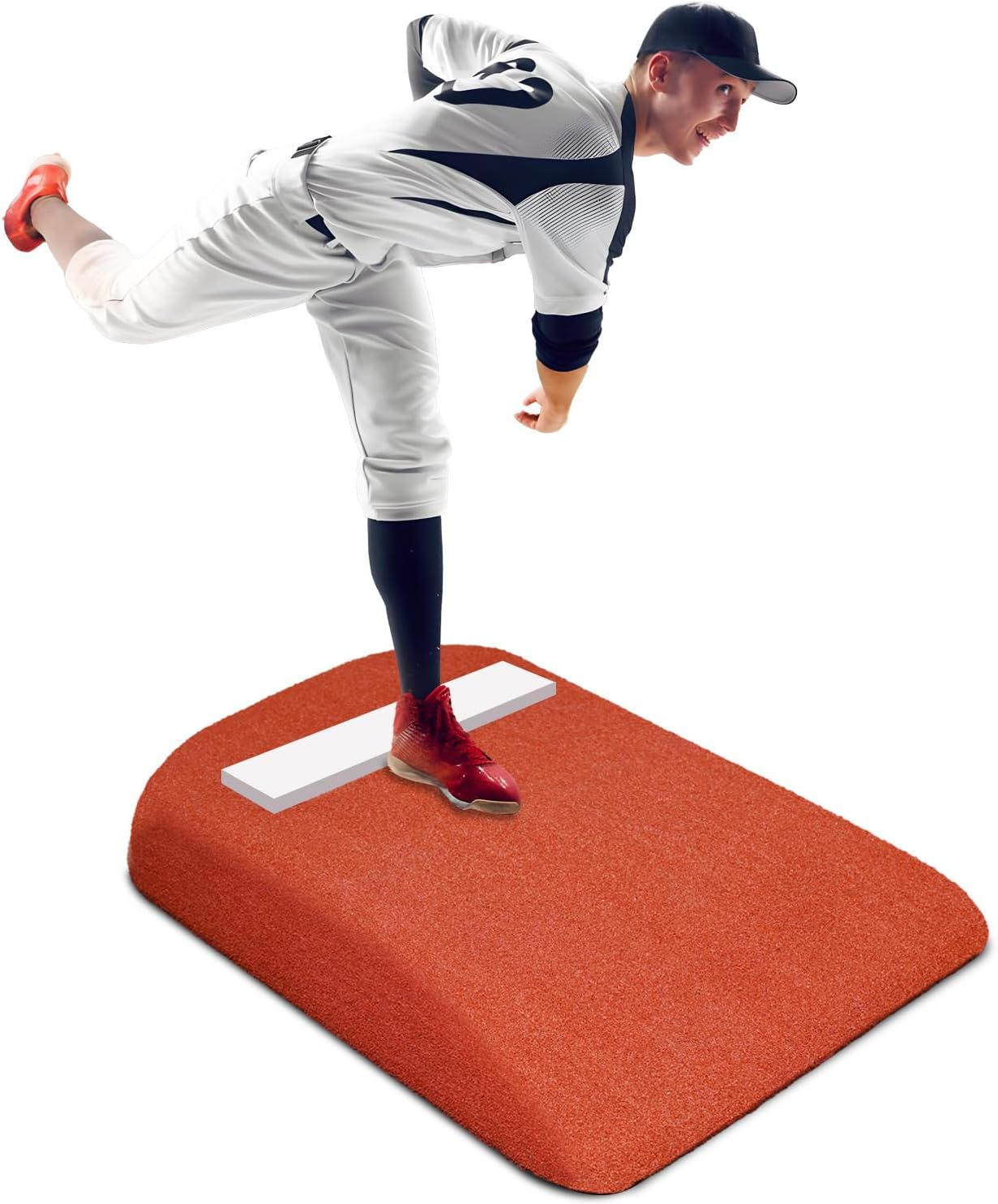 2025 Upgraded Portable Pitching Mound for Baseball, Pitchers Mound Baseball with High Density EVA Bottom and Antifade Turf, 42 x 34 x 5 Inch Youth Pitching Mound