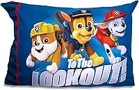 Vista 3 de Paw Patrol Juego de sábanas – Se adapta a cama infantil o colchón de cuna – Sábana bajera y funda de almohada reversible, color rojo