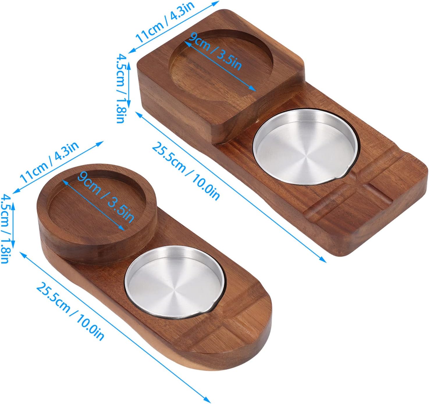 MINGZHE Wooden Ash Tray Home Ashtrays Coaster Whiskey Tray Wooden Cigar Ashtrays Coaster Retro Detachable Exquisite 2 in 1 Whiskey Tray and Cigar Holder for Home Bar Office(A)