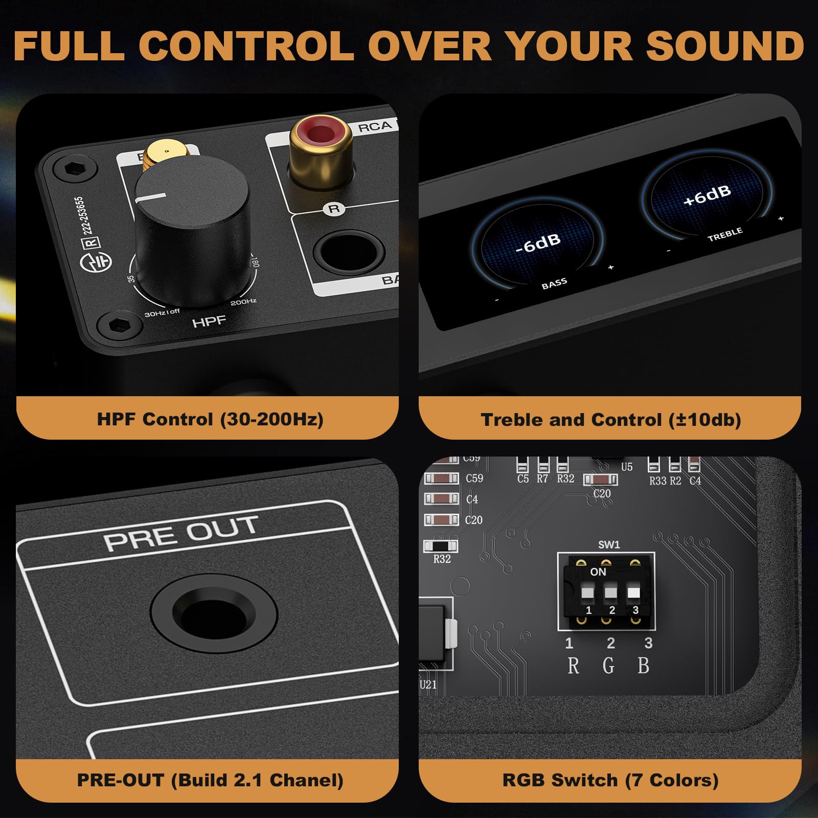 Amazon.com: Ampapa 2 Channel Bluetooth Amp: HiFi 300W x2 Stereo