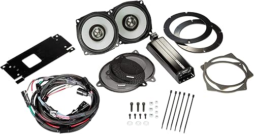 KICKER Kit de audio 46HDS144 compatible con Harley Davidson Electra Glide, Street Glide y Ultra Glide 2014+ con rejillas