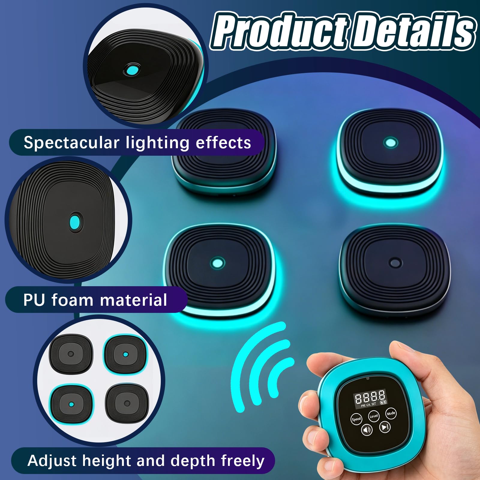Reaktionstraining Lichter, Reaktionslichter Wandhalterung Music Boxing Machine mit 8 Lampen und 10 Modi Geschwindigkeit Agility Training Lichter für Zuhause Fitnessstudio Büro
