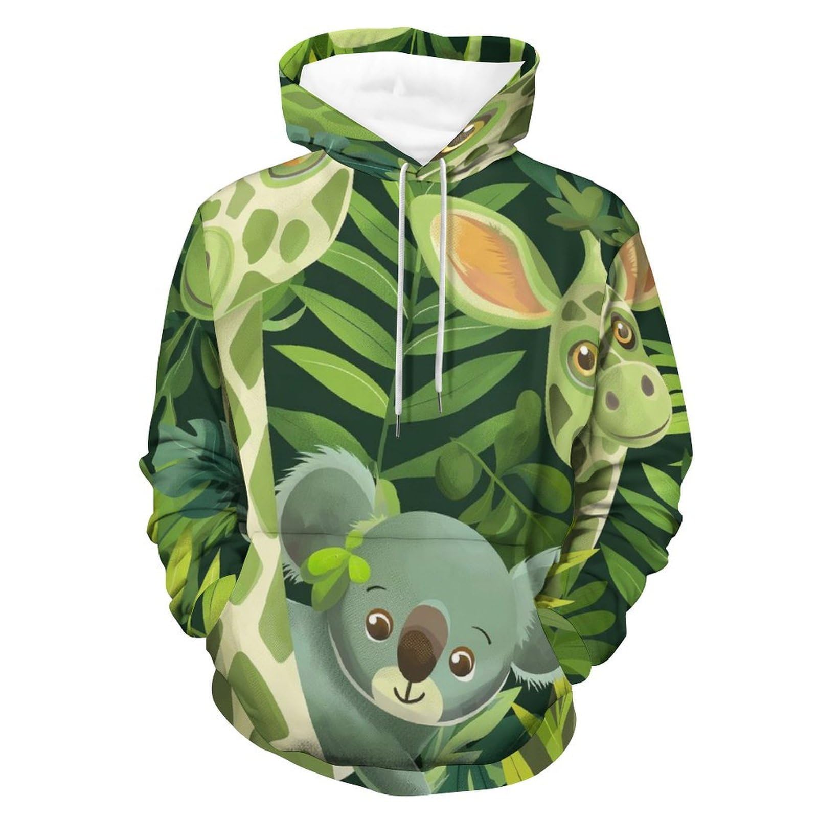 Pullover girafe et koala imprimé animalier doux - 8