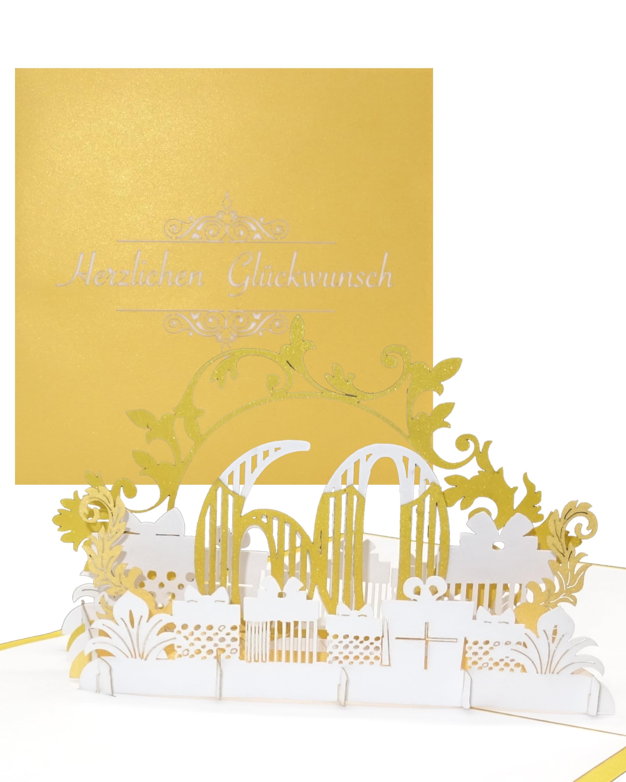 60Th Anniversary Card, Birthday Card, 60Th Wedding Anniversary Card, 3D - View #9