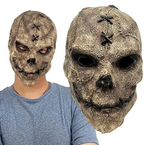 Unisex Retro Old Scary Skull Halloween Mask Cosplay Horrible Head