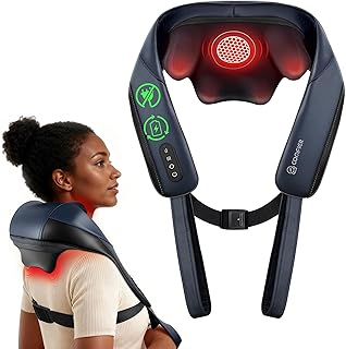 COMFIER 2026 Nackenmassagegerät mit verbesserter Graphenheizung, 4D Shiatsu Nacken Schulter Massagegerät Kabellos, Tiefenmassage für Nacken, Schultern und Rücken, Geschenk für Frauen und Männer