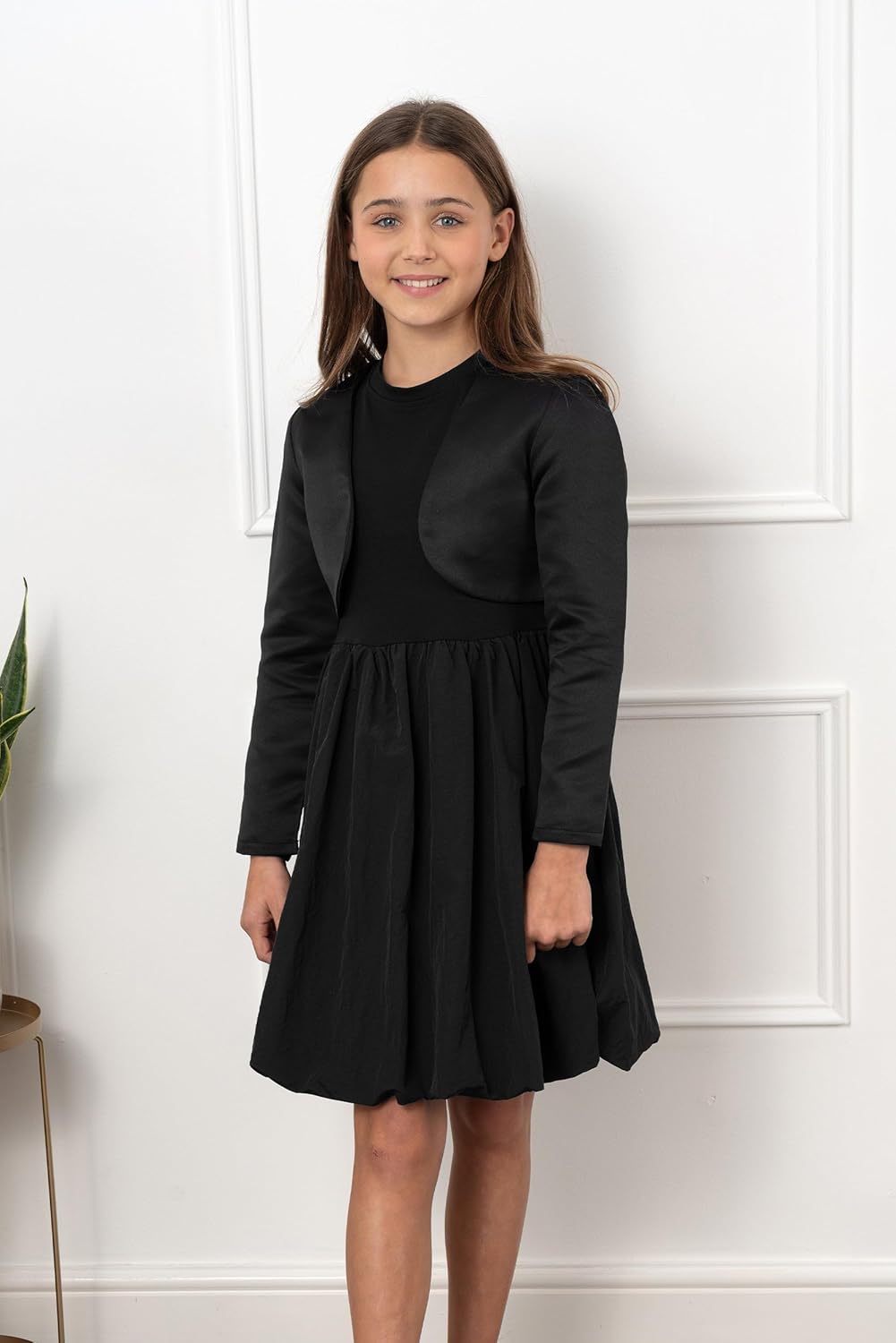 BOLEROSE Girls Satin Long Sleeve Bolero Childrens Kids Shrug - Image 6
