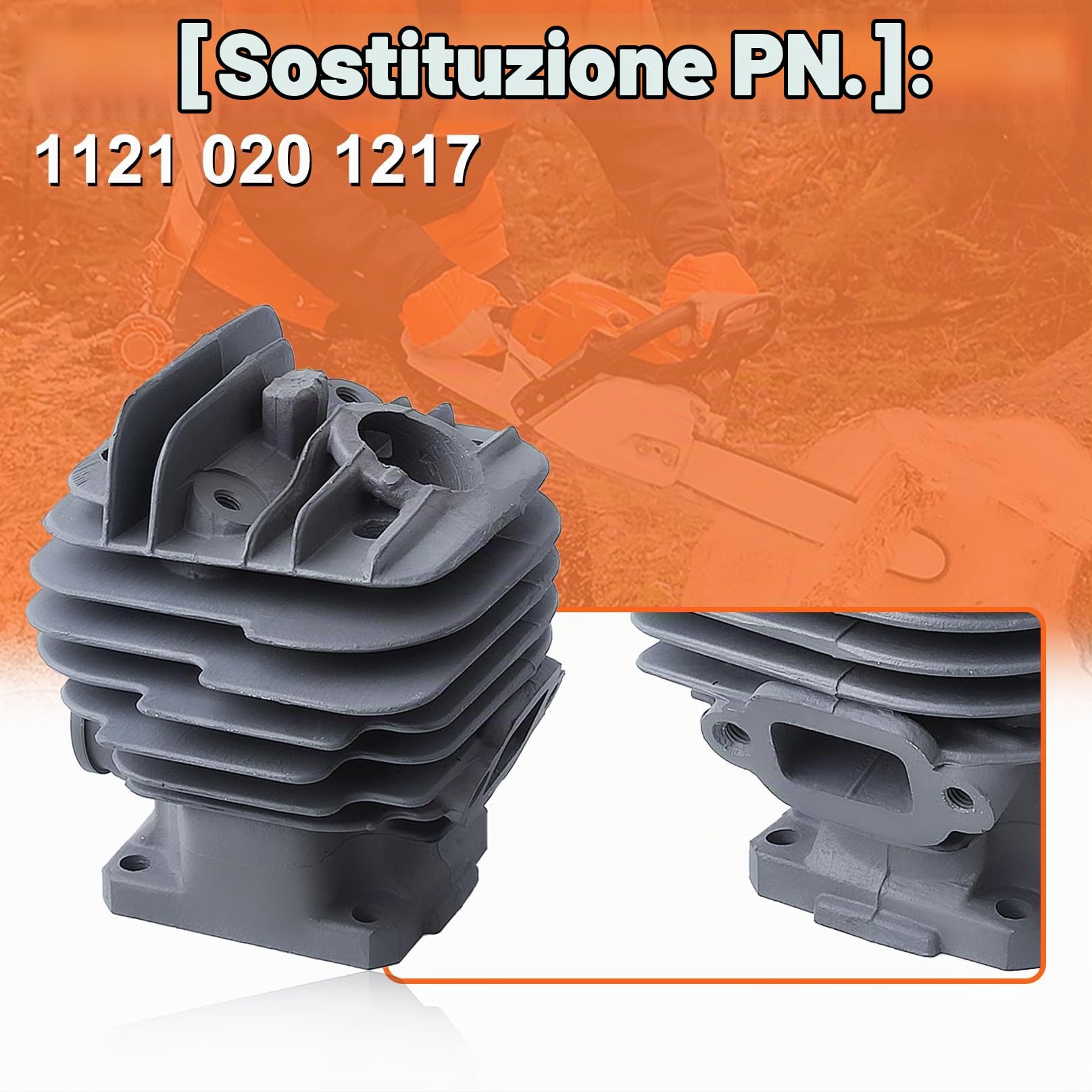 44.7mm Big Bore Cilindro Pistone per Stihl MS260 026 PRO Parti di Ricambio Motosega con Set Guarnizioni Albero Motore Set Paraolio Cuscinetto Ad Aghi Tappo Cilindro Valvola di Decompressione