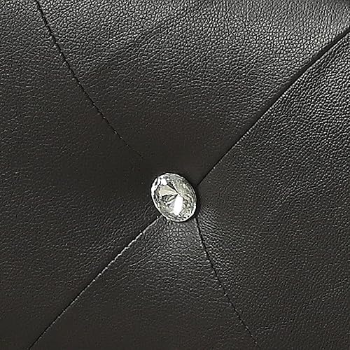 Miniatura 6 de AC Pacific Glam - Banco otomano tapizado de piel sintética de 38 pulgadas para entrada, pasillo, sala de estar y dormitorio, otomana tapizada de