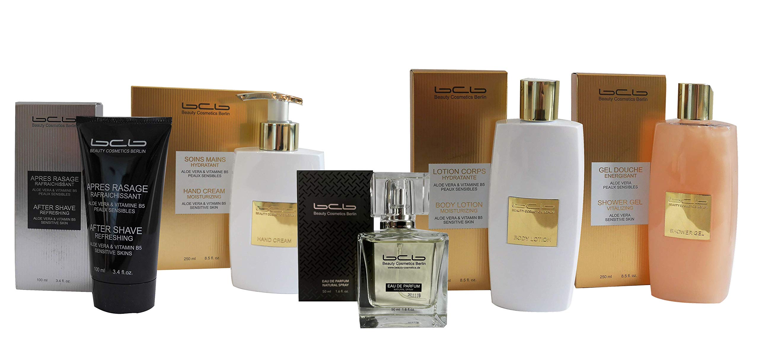 BCB Set black - 5 Teile (Eau de Parfum black, Hand Creme, Body Lotion, Shower Gel und After Shave Balm)