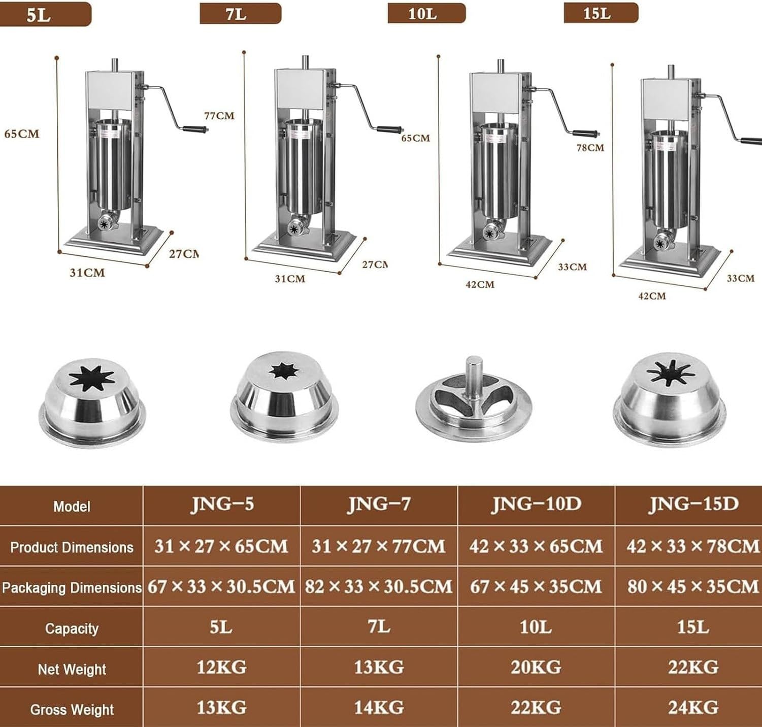 Machine à Garnir Churros et Beignets, Remplisseuse Commerciale en Acier Inoxydable 5L/7L/10L/15L avec 4 Buses, pour Confiture de Fruits et Desserts, Utilisation, 10L, 10L