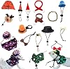 18Pcs Bearded Dragon Festival Costumes, Lizard Hats Clothes at Birthday Halloween Christmas, Festive Costume Accessories Set for Gecko Chameleon Iguana Hamster Ferret Reptile Boy Set18 Pcs