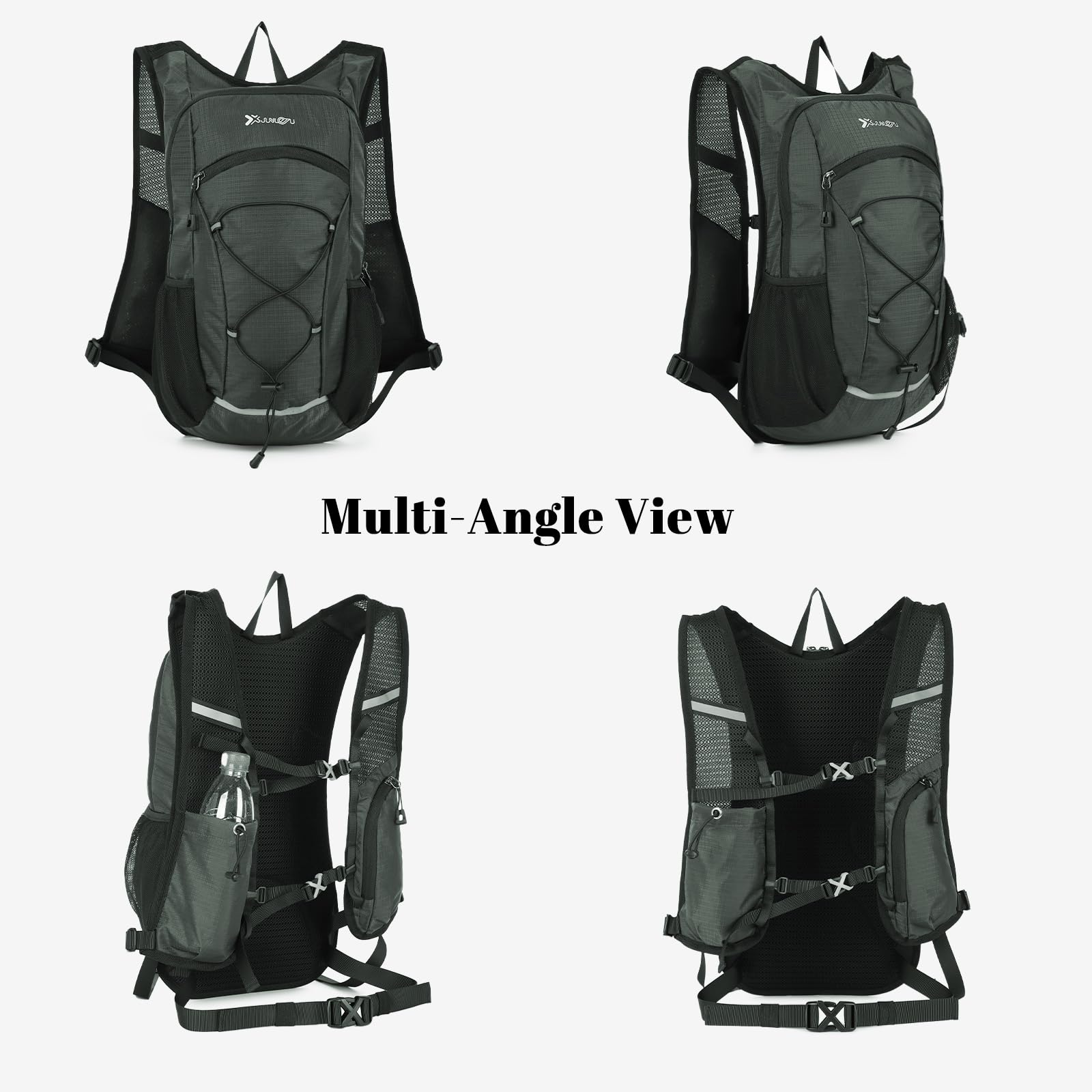 Mochila de Senderismo Impermeable 20 Litros para Mujer y Hombre Gris