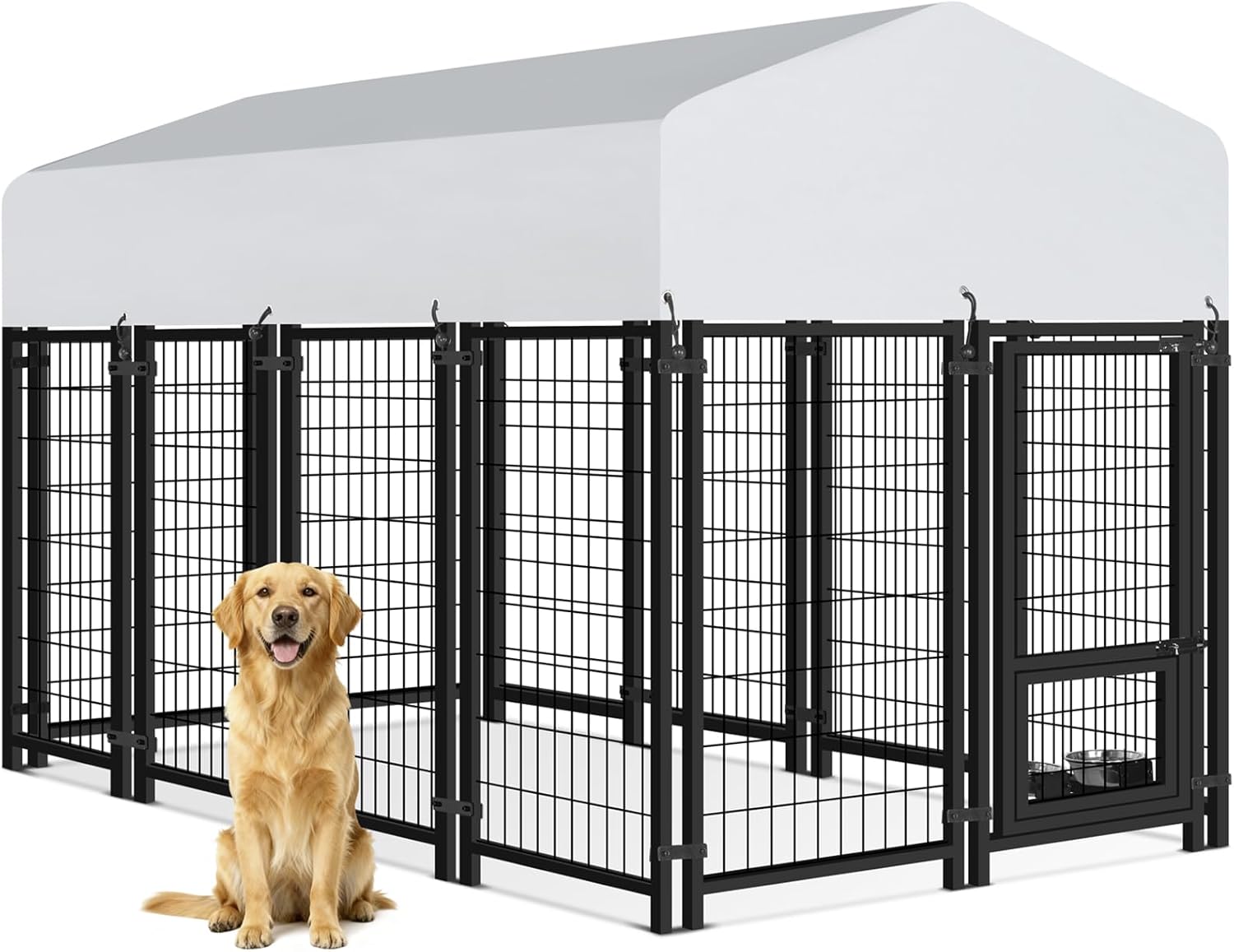 Oranland 7.8x4x5FT Dog Kennel Outdoor for Medium/Small Dogs