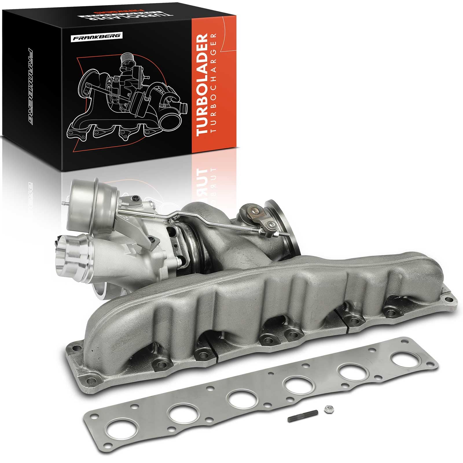 Frankberg Turbocompresor de escape de gases con juntas gasolina | Compatible con: X3 F25, X4 F26