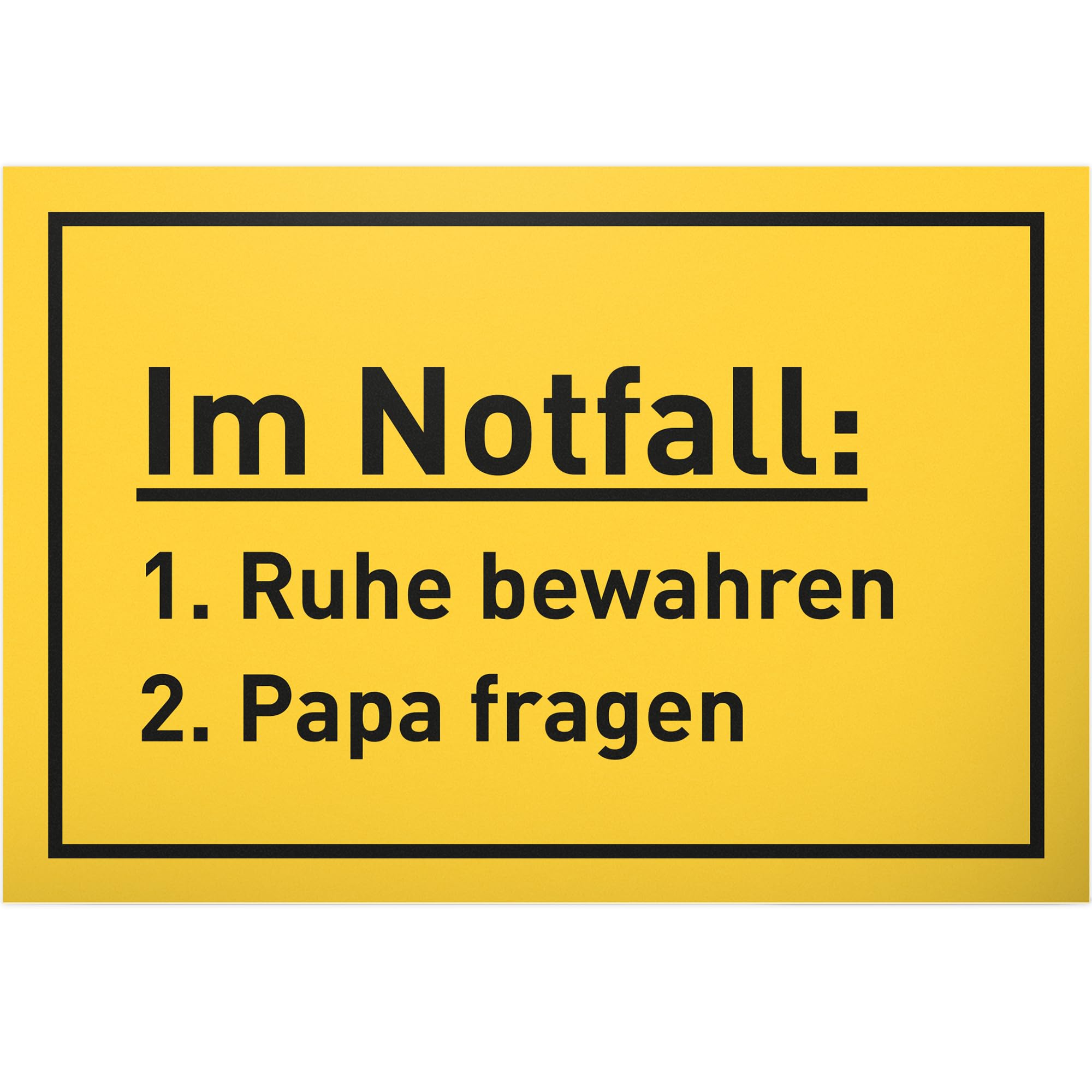 DankeDir! Papa Notfall Anleitung - Schild - Handwerker Papa Vatertag Geschenk Geburtstagsgeschenk - Vater Heimwerker Geburtstag Weihnachten Vatertagsgeschenk lustige Geschenkidee