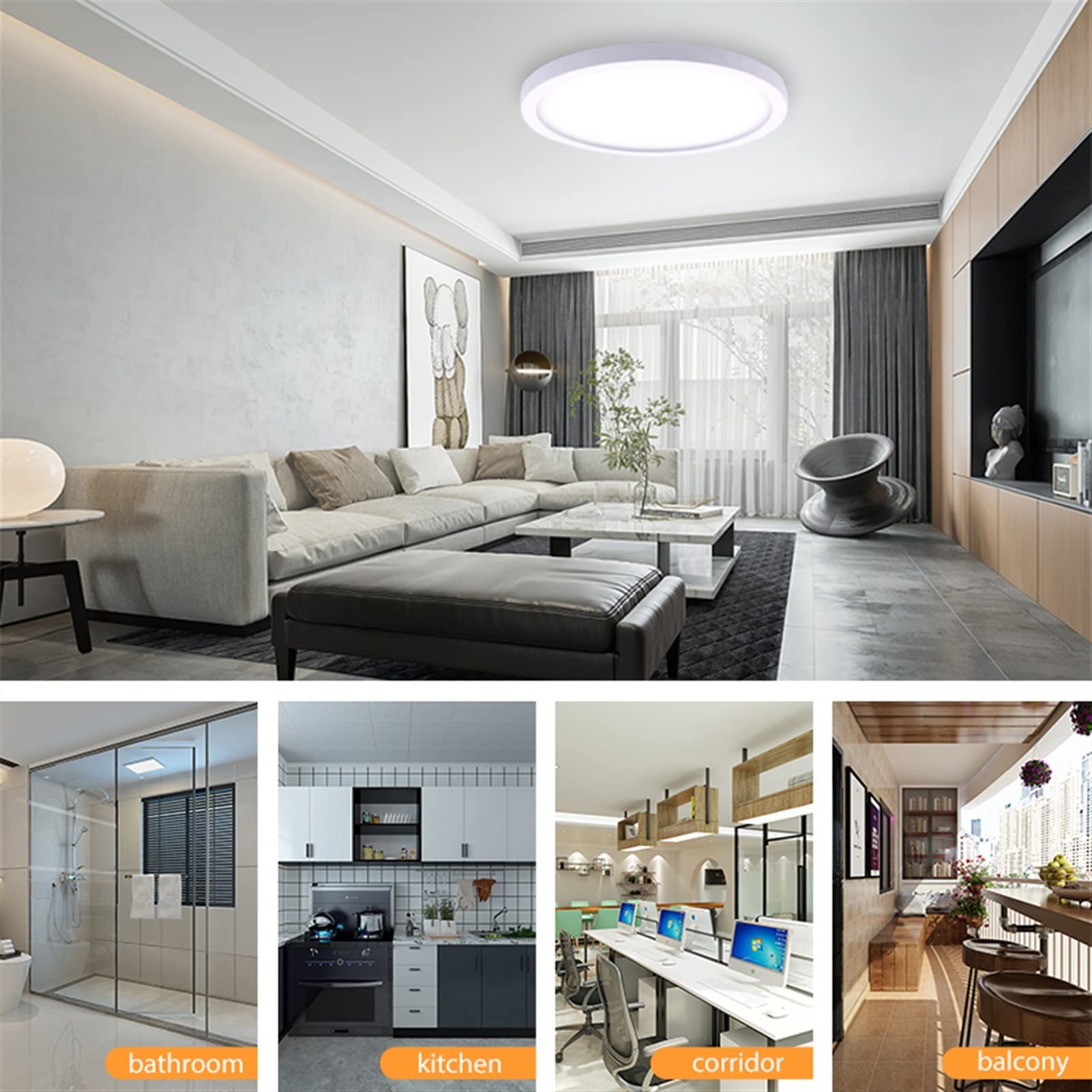 Techo Iluminación Lámpara Brillo Alto DIRIGIÓ Luz de Panel Circular 6W 9W 13W 18W 24W Luz de Techo LED montada en Superficie AC 85-265V Lámpara led luz de Techo