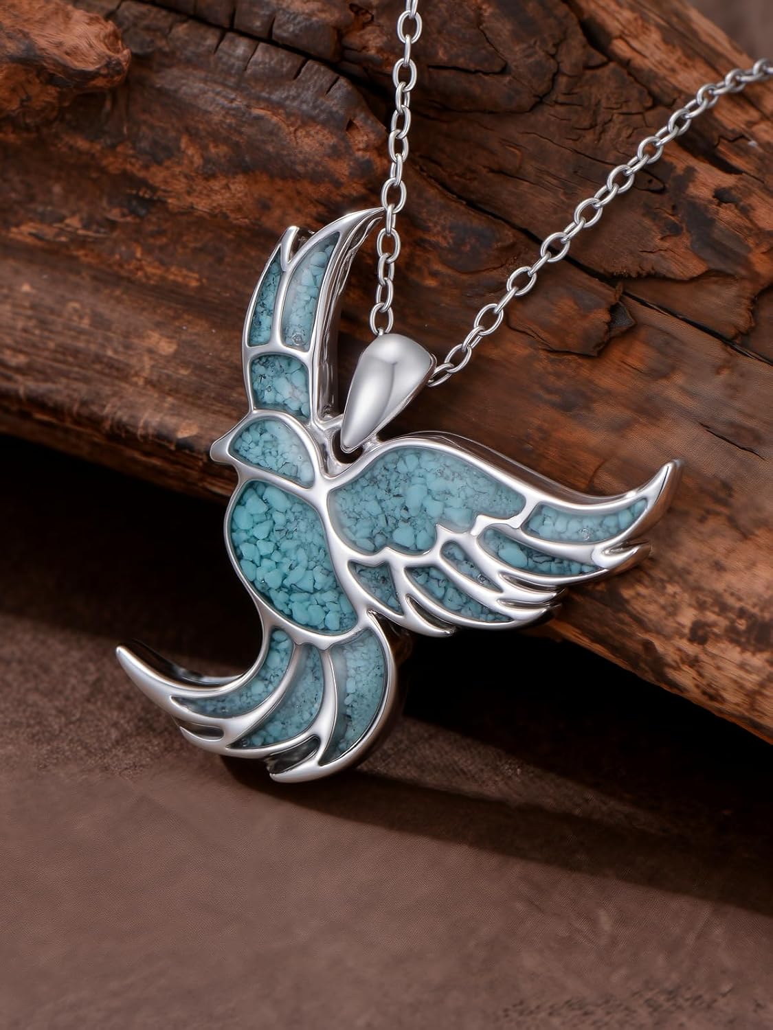 Animal Necklace 925 Sterling Silver Turquoise Horse/Phoenix/Bison/Elephant Pendant Necklace Gifts for Women Men - Image 4