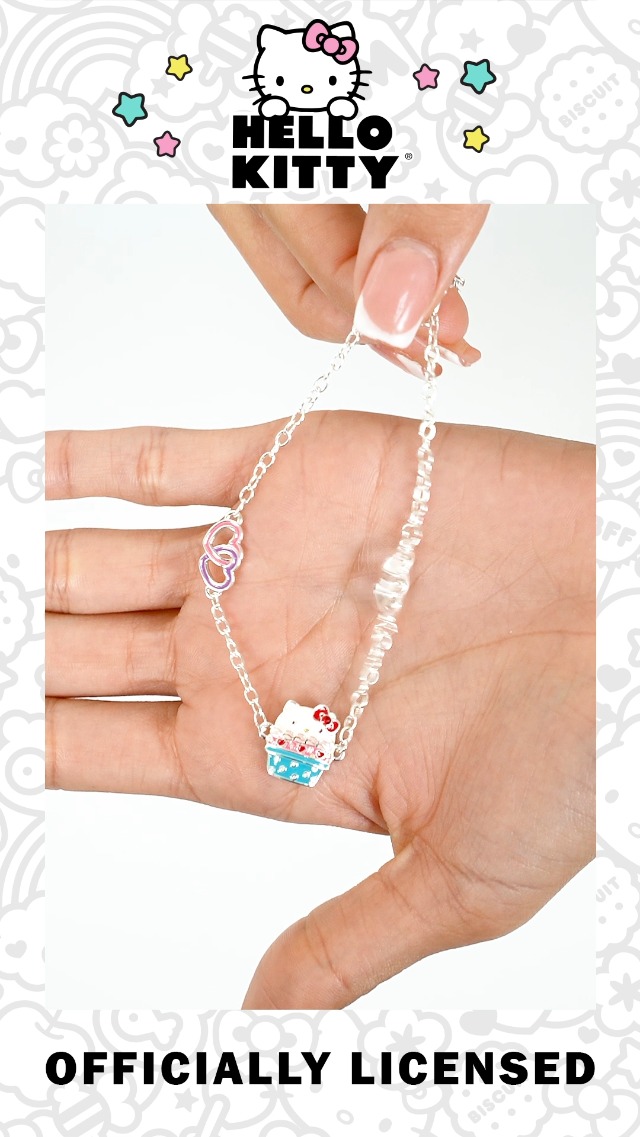 Amazon.com: Hello Kitty Cupcake Bracelet for Women, 6.75