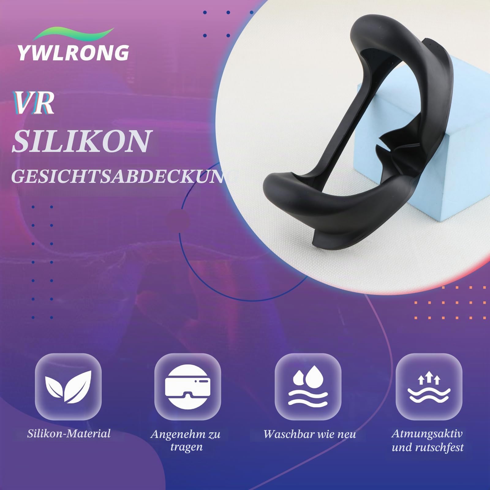 Voller Lichtblocker für Quest Pro Silikon-Gesichtsschnittstelle, magnetisch befestigt, für Quest Pro VR Gesichtsabdeckung, Zubehör, Schutzkappe