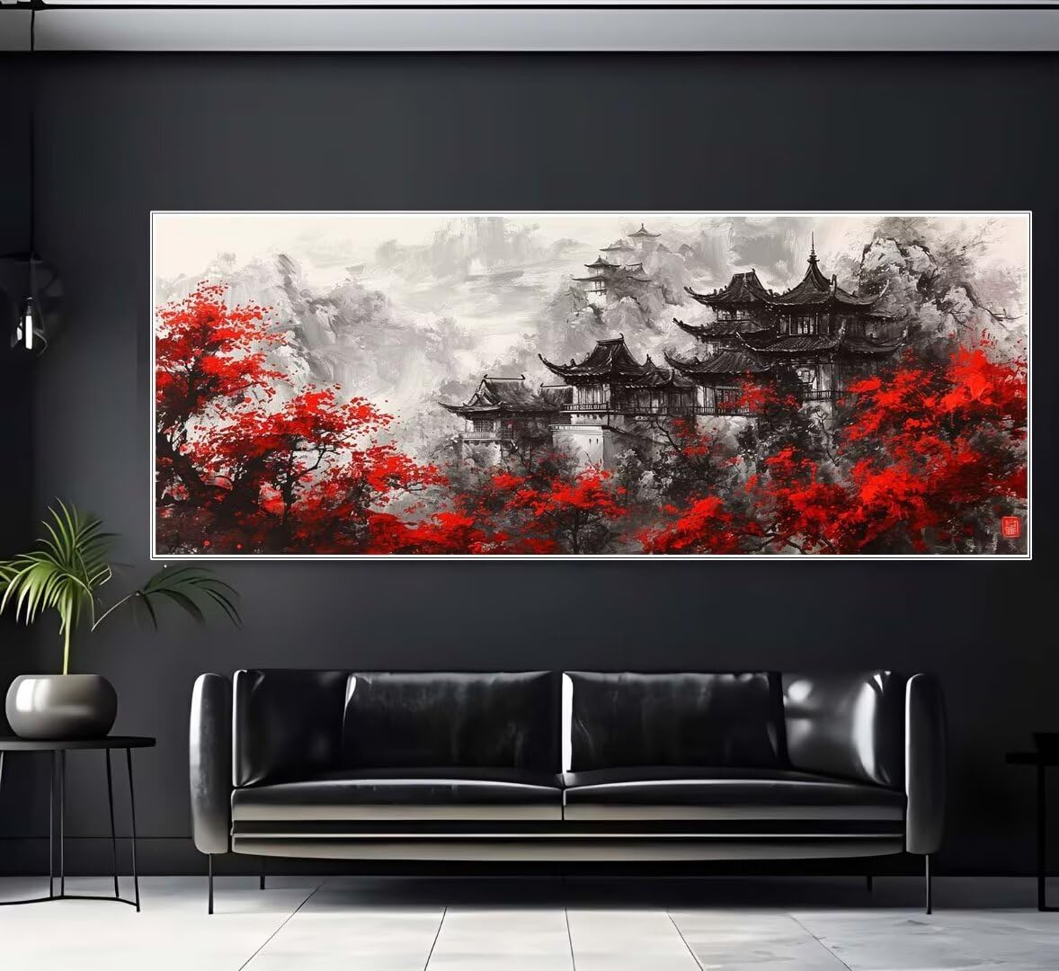 Diamond Painting Japan Landschaft Diamond Painting Erwachsene Groß xxl 140 X 70cm, DIY Malen Nach Zahlen Erwachsene 5D Diamant Painting Bilder Kinder Crystal Arts für Wand Deko Aesthetic Geschenke-f52