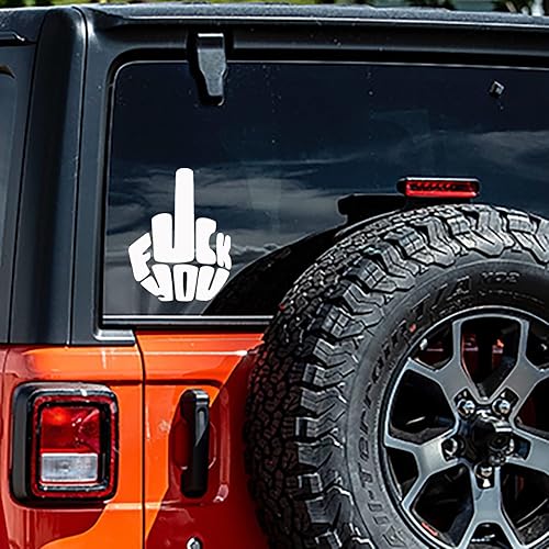 Miniatura 5 de GRITKULTURE Fuck You Funny Meme - Calcomanía grande de vinilo para autos, camiones, ventanas, dedo medio (#1)