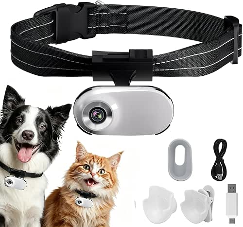 HD 1080P Cat Camera Collar with Video Record Wireless Mini