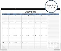Vista 3 de Calendario de escritorio 2024 Calendario de escritorio mensual grande de 12 meses, 17 x 12 pulgadas, enero de 2024 a diciembre de 2024, calendario