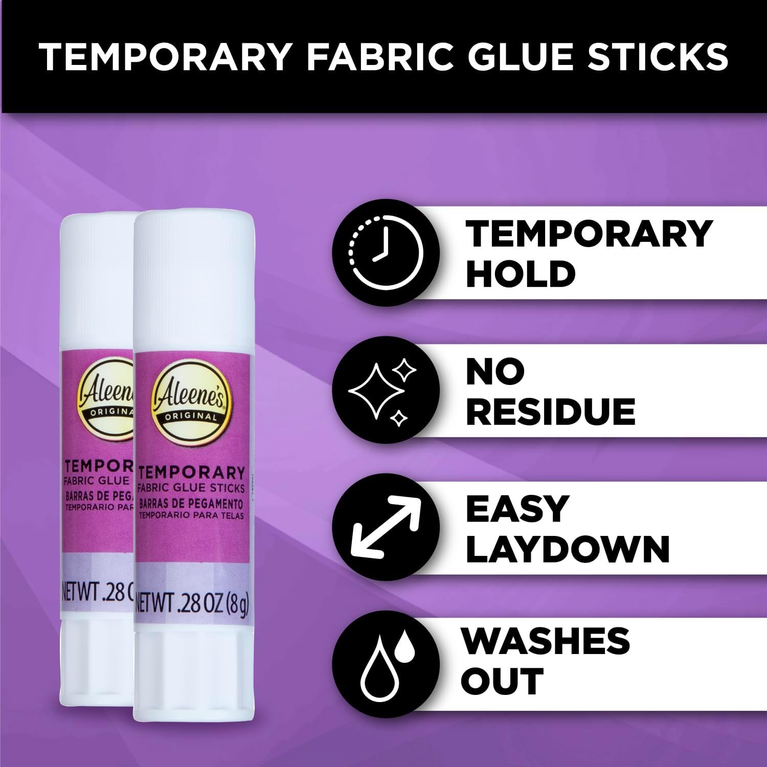 No-Sew Temporary Fabric Glue Stis,.