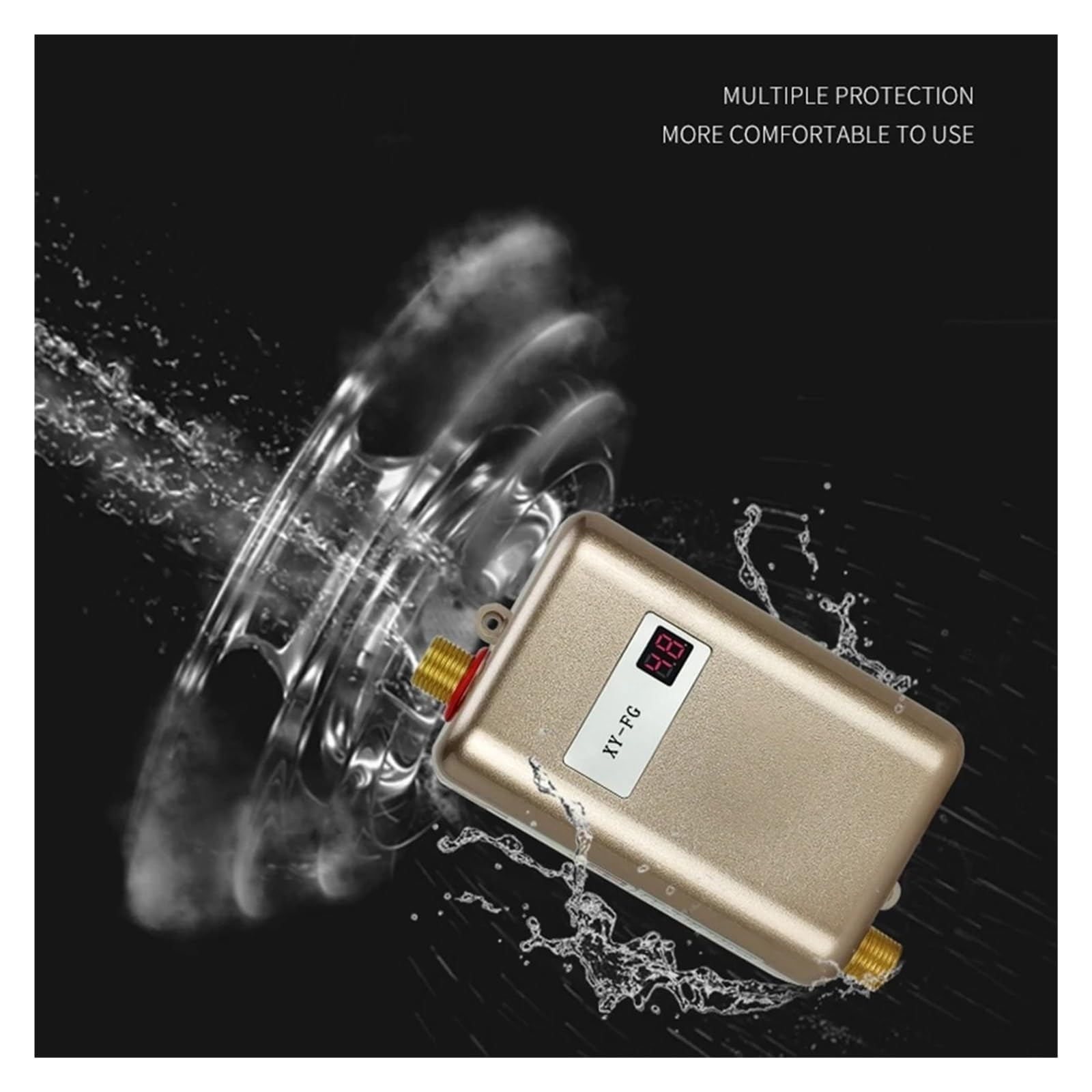 Podgrzewacz wody przepływowy, Elektryczny Przepływowy Podgrzewacz Wody, Bezzbiornikowy Podgrzewacz Wody, Umywalka Pod Zlewem, System Podgrzewacza Wody Do Mycia Łazienki W Kuchni(Package 1-White)